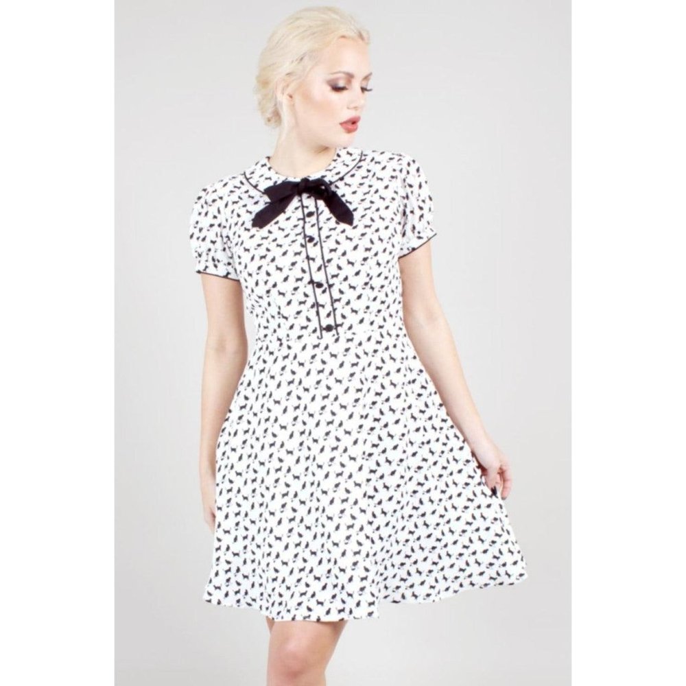 Voodoo Vixen Caddie Cat Print Dress
